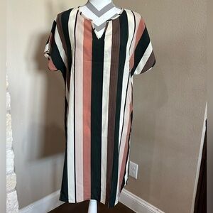 Emery Rose striped shirt dress